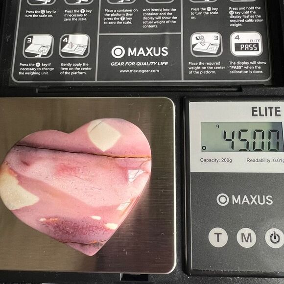 Mookaite Jasper Crystal Heart (#11) - Picture 10 of 10